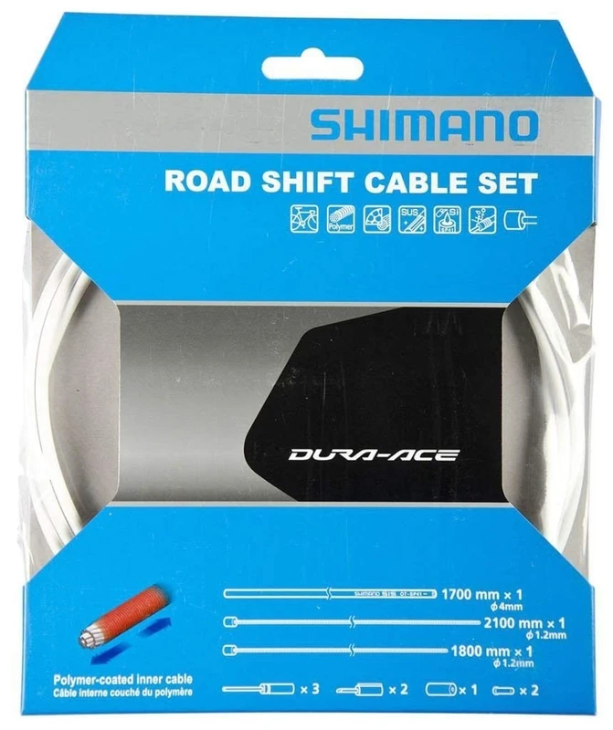 SHIMANO Spares Road Gear Set Cable Poly - White