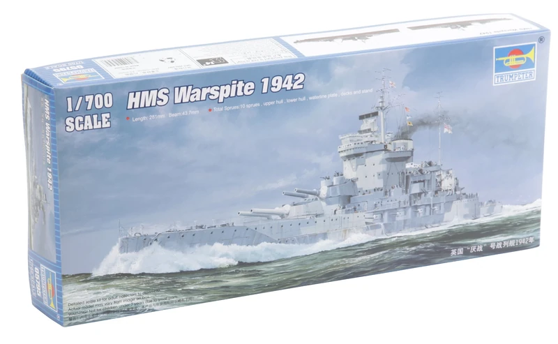 Trumpeter 1:700 - HMS Warspite Battleship (1942)