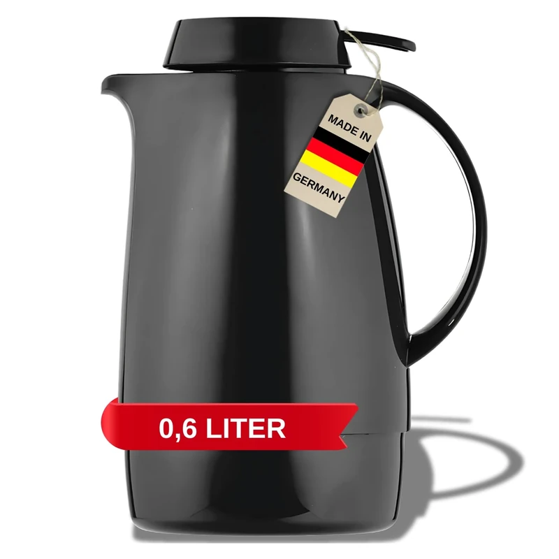 Helios Servitherm Vacuum Jug Black 0.6 Litre