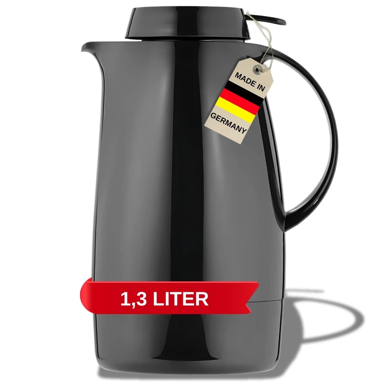 Helios Servitherm Vacuum Jug Black 1.3 Litre