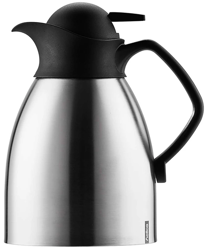 Helios Enduro Push Stainless Steel Vacuum Jug 1 Litre