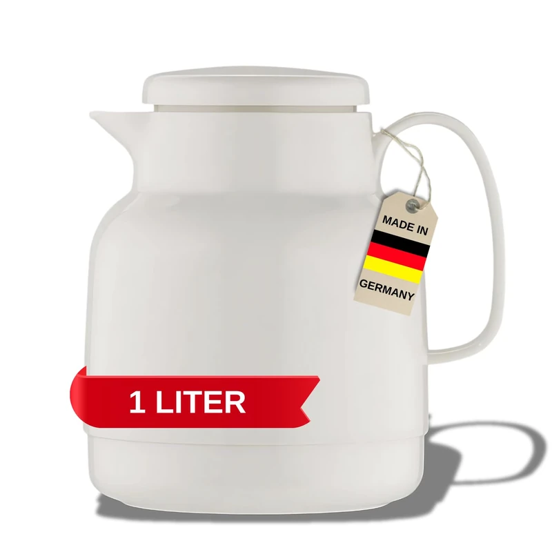 Helios Mondo Vacuum Jug White 1 Litre