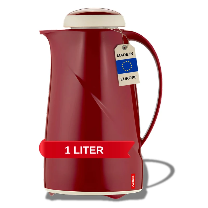 Helios Wave Vacuum Jug Red 1 Litre