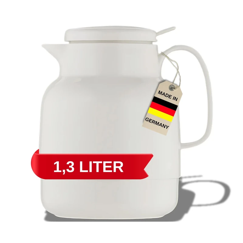 Helios Mondo Push Vacuum Jug White 1.3 Litre