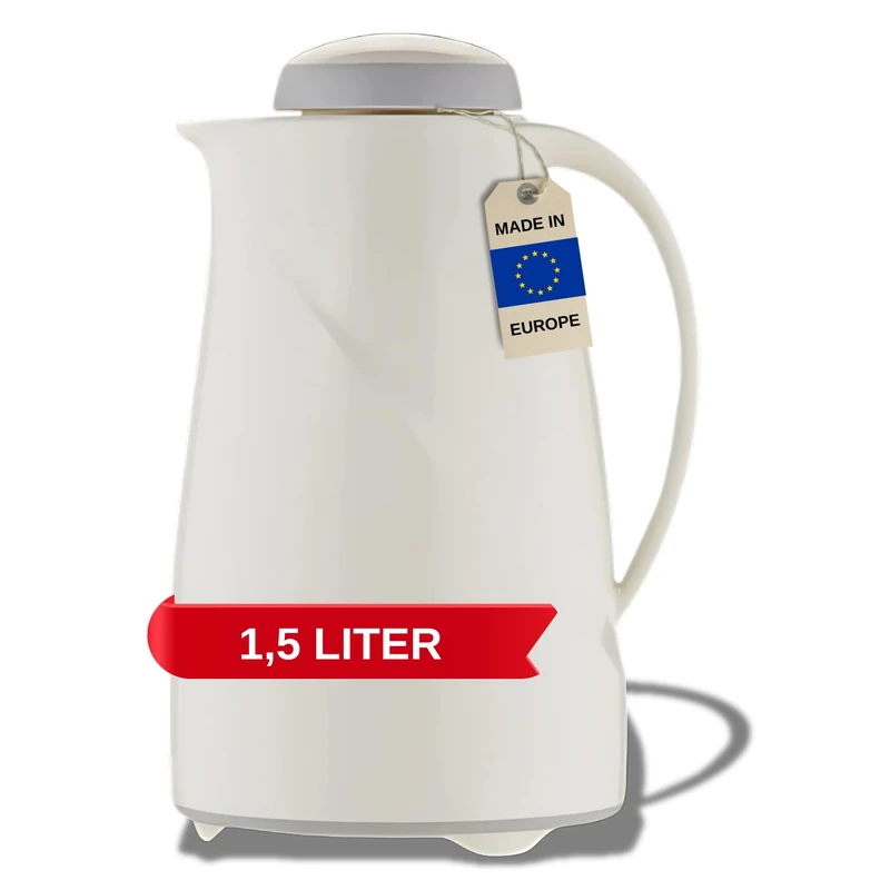 Helios Wave Maxi Vacuum Jug White 1.5 Litre