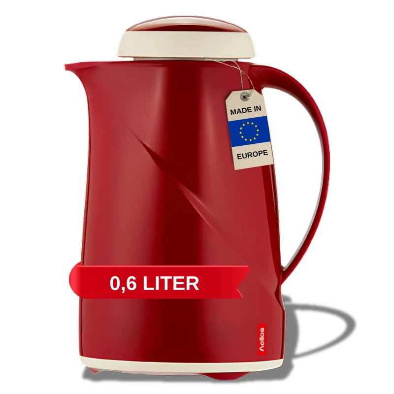 Helios Wave Mini Vacuum Jug Red 0.6 Litre