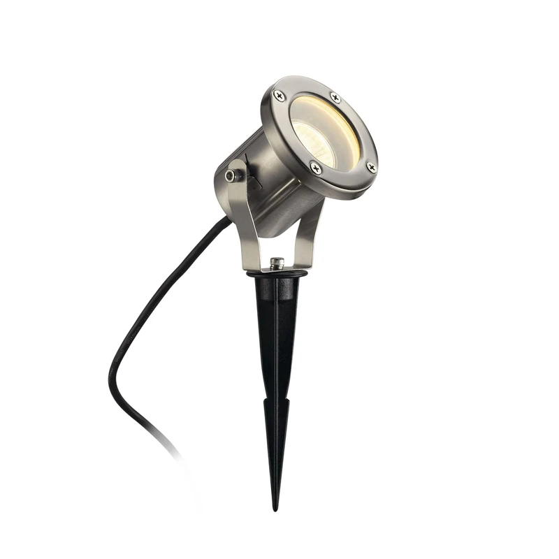 SLV 229740 NAUTILUS SPIKE stainless steel, GU10, max. 35W, incl, 1.5m cable and plug, Steel, silver,