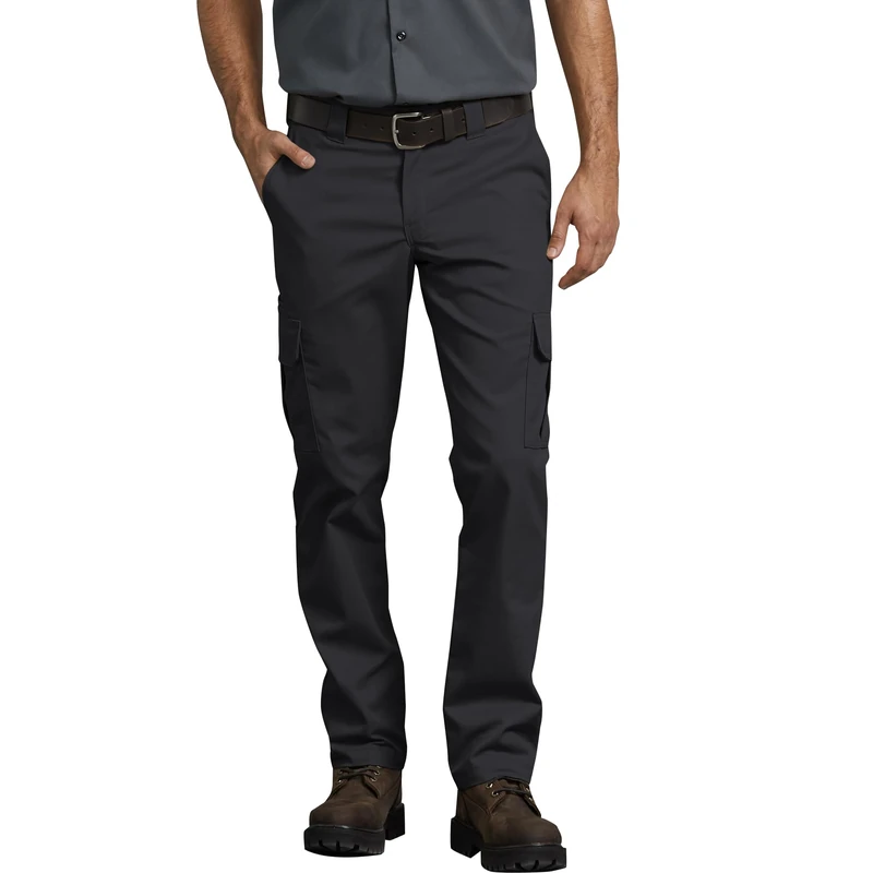 Dickies, Men's, Mechanical Stretch Cargo Pant Slim, Black, 38W / 32L
