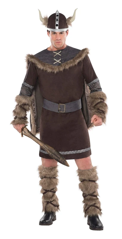 amscan (PKT) (997044) Adult Mens Viking Warrior Costume (Standard)