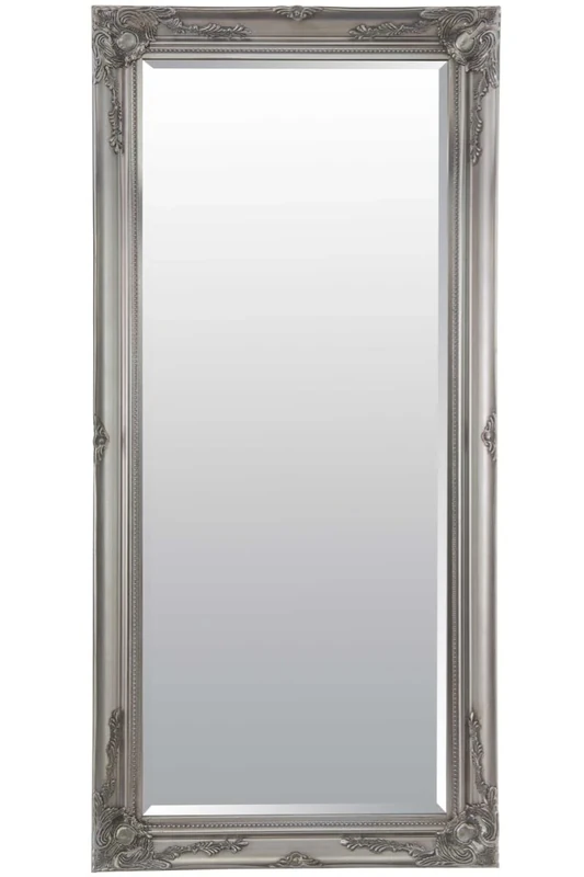 MirrorOutlet Large Full Length Leaner Classic Ornate Styled Silver Mirror 5ft7 x 2ft7 (170cm x 79cm), 170x79,LL016