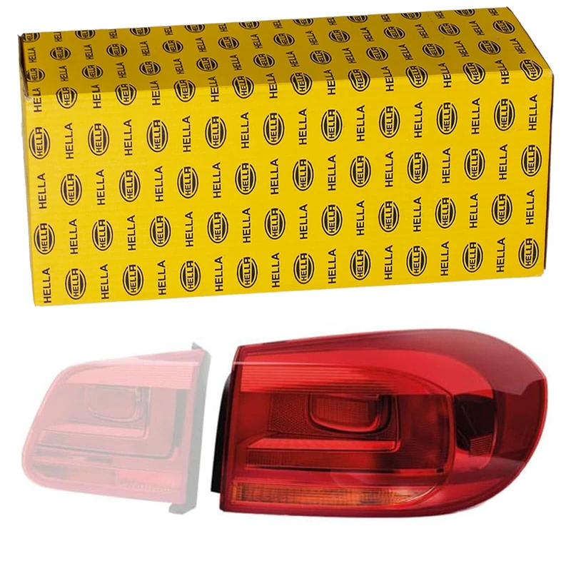 HELLA 2SD 010 738-091 Rearlight - Bulb - Red/Yellow - Outer section/Upper section - ECE/CCC - for left-hand traffic/for right-hand traffic - left