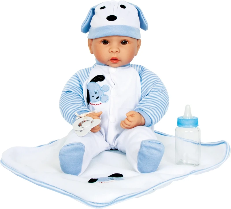 small foot 2736 Baby doll "Benno", incl. accessories: blanket, cap, romper and bottle, from 2 years