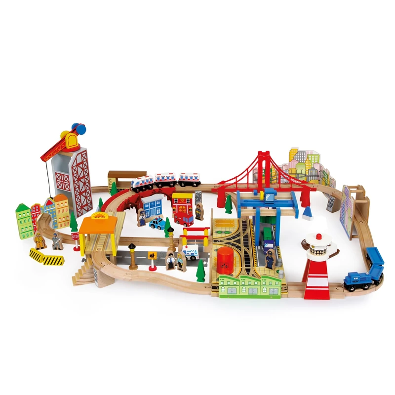 Legler "Port" Wooden Railway Mini Figure and Scene Set