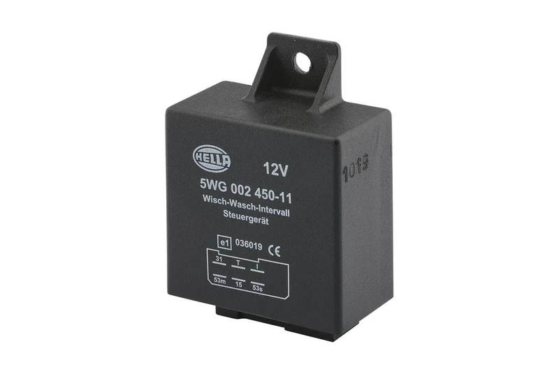 HELLA 5WG 002 450-111 Relay, wipe-/wash interval - 12V - 6-pin connector - Number of connectors: 6