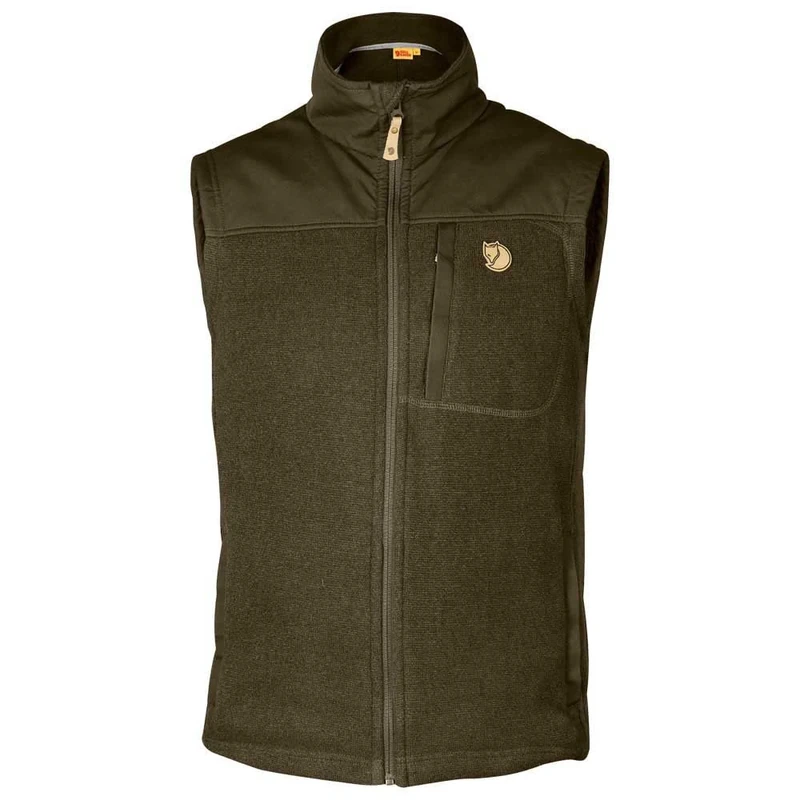 FJALLRAVEN 81727-633 Buck Fleece Vest M Sports vest Men's Dark Olive Size XS