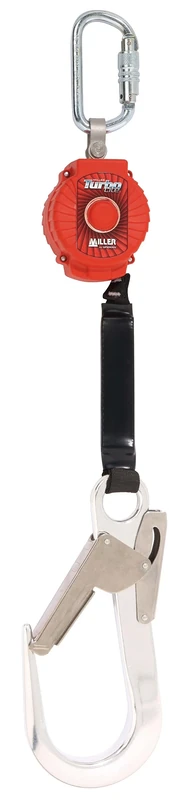 Miller Turbolite Fall Arrest Block with Twist Lock and Scaff Hook, Webbing 2M, Suitable for Building & Construction, Lightweight, 1018013 (1 Piece)