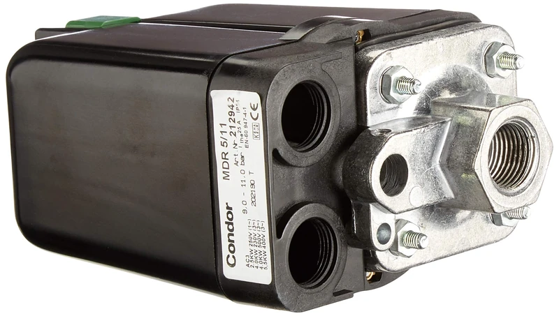 Condor Pressure Switch, 3-Way, Rotary, Manual, Black