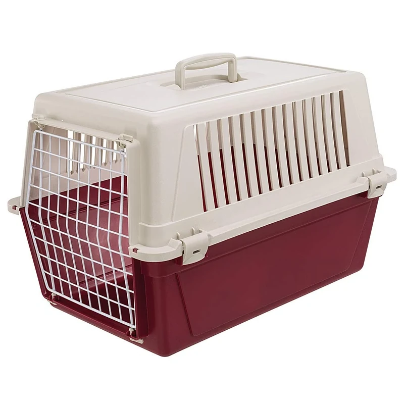 Ferplast Dog Carrier, Secure, Practical, Easy to Clean, Durable Medium Dog Travel Box Cage up to 15 Kg. 60 x 40 x h.38 cm. Green