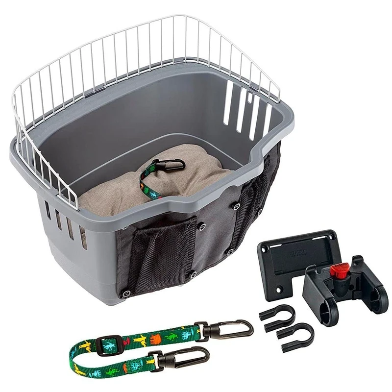 Ferplast Atlas Bike 20 Rapid Dog Bike Carrier, 47 x 35.5 x 34.5 cm, Grey