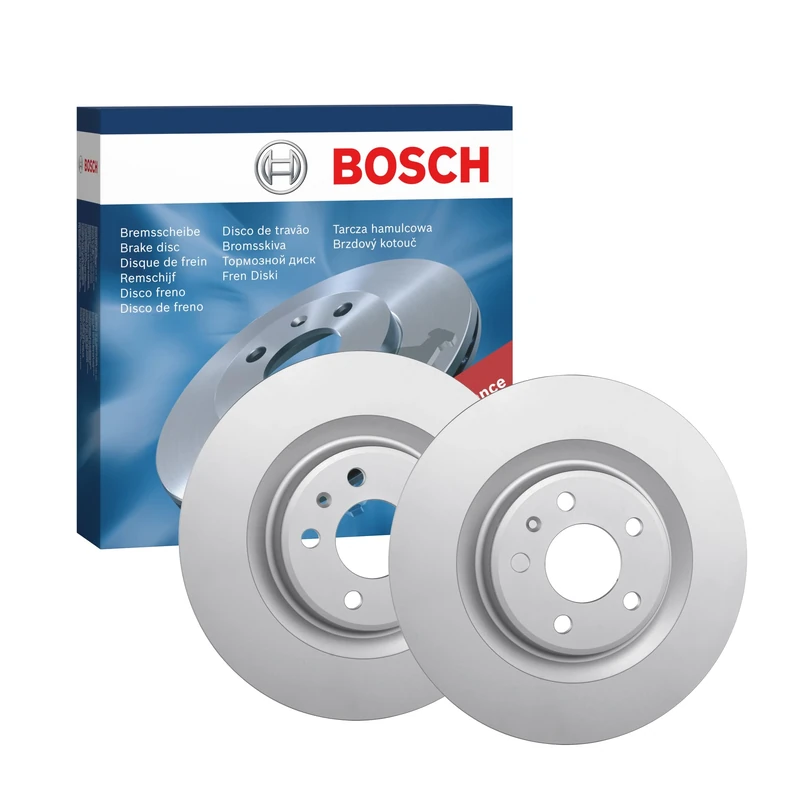 Bosch BD1580 Brake Disc Set - 330 mm Vented High-Carbon Disc - Rear Axle - ECE-R90 Certified - Great Cooling and Noise Suppression, Advanced Corrosion protected - 1 Set of 2 Discs