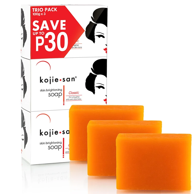 Kojie San Skin Brightening Soap - Classic 100g x 3, Triple Pack