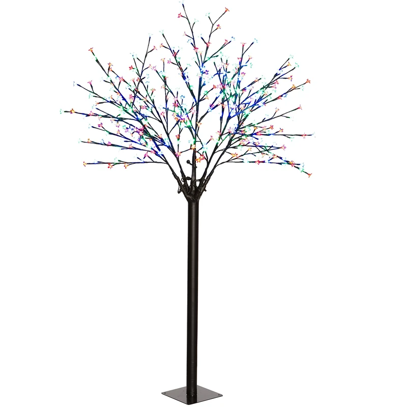 WeRChristmas 6 ft Pre-Lit 350-LED Illuminated Cherry Blossom Tree Suitable for Indoor and Outdoor, Multi-Colour