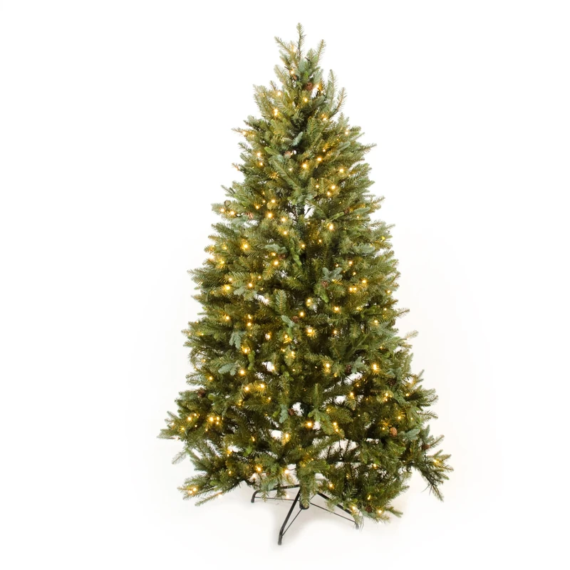 WeRChristmas Mixed Christmas Tree with 400 Warm White LED Lights and Pine Cones, 6 ft/1.8 m
