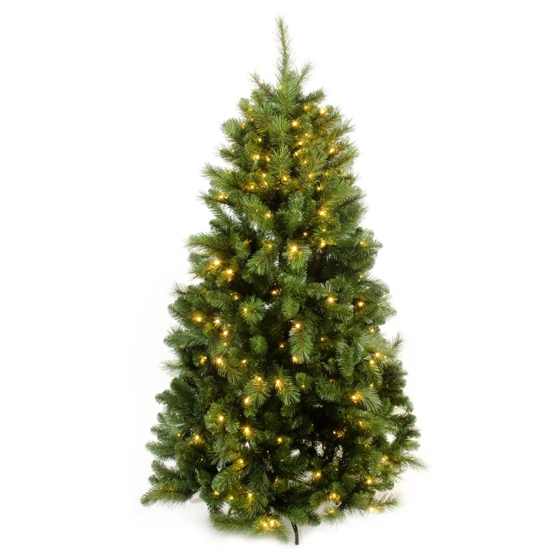 WeRChristmas 6 ft Pre-lit Alberta Spruce Christmas with 300-LED Lights, Warm White