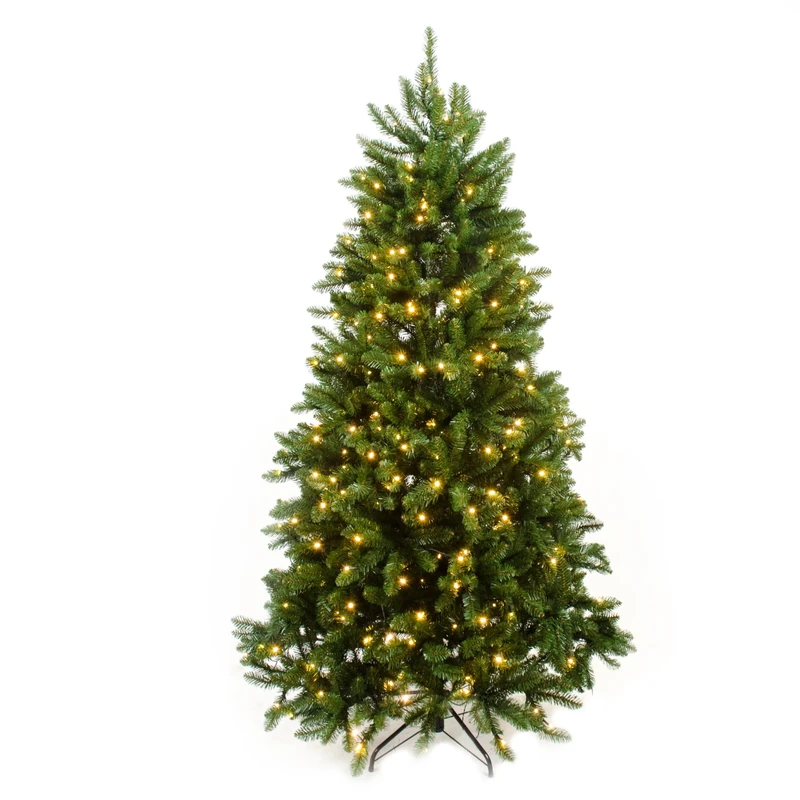 WeRChristmas Timberland Spruce Christmas Tree with 400 Warm White LED Lights, 6 ft/1.8 m