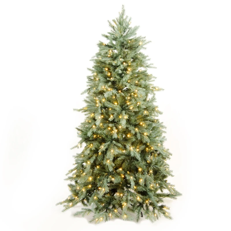WeRChristmas Pre-Lit Spruce Christmas Tree with 400 Warm White LED Lights, 6.5 ft/1.95 m