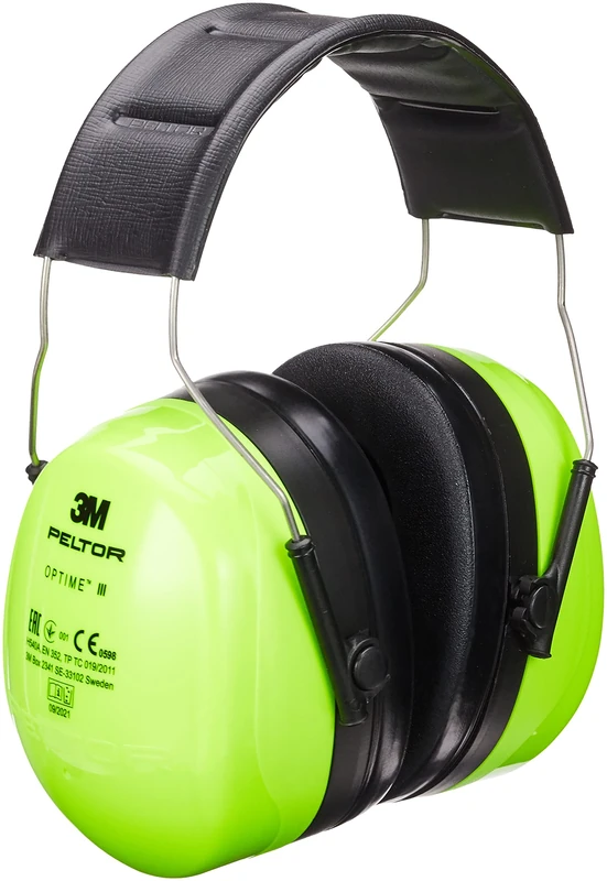 3M PELTOR Optime III Ear Muffs, Headband, Comfortable, Ear Protection, 35 dB, Hi-Viz, H540A-461-GB