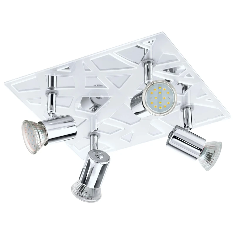 Eglo 93178 Ceiling Spotlight Metal, GU10, Clear