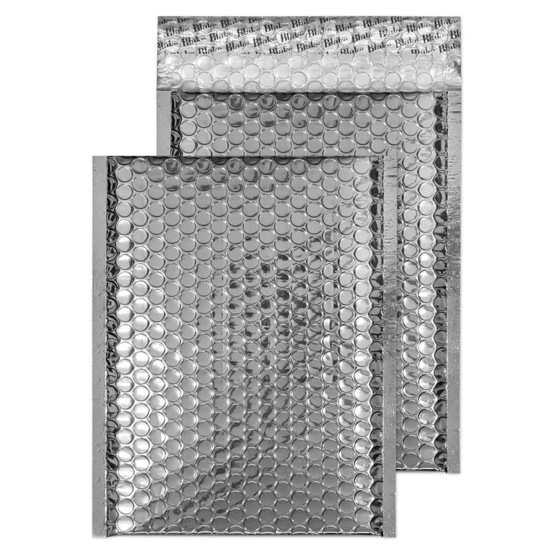 Blake Purely Packaging C5+ 250 x 180 mm Peel & Seal Metallic Padded Bubble Envelopes (MBS250) Sterling Silver - Pack of 100