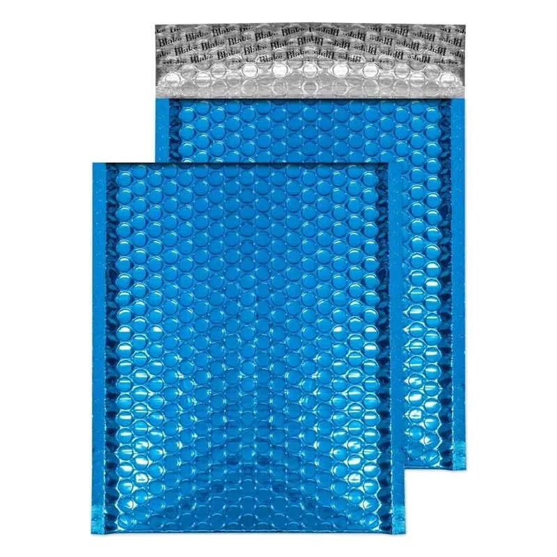 Blake Purely Packaging C5+ 250 x 180 mm Peel and Seal Metallic Padded Bubble Envelopes (MBBLU250) Peacock Blue - Pack of 100