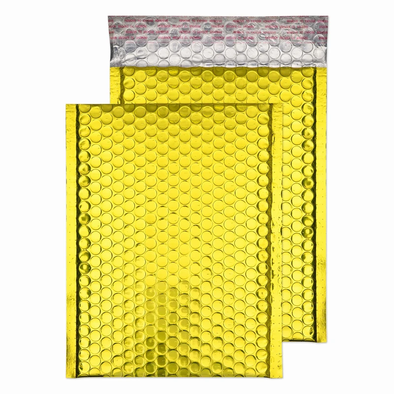 Blake Purely Packaging C5+ 250 x 180 mm Peel and Seal Metallic Padded Bubble Envelopes (MBGOL250) Glamour Gold - Pack of 100