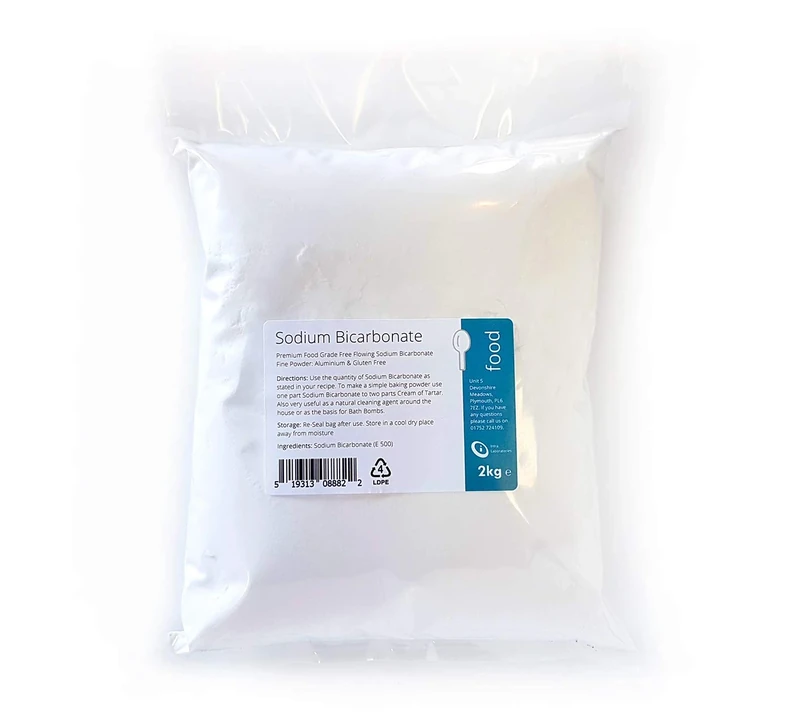 Sodium Bicarbonate of Soda - 2kg | 100% Food Grade | Cooking, Bath Bombs & Cleaning
