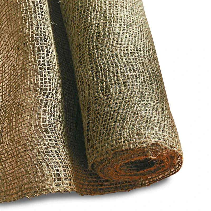 Noor Pre-Cut Jute Fabric 0.9 x 10 m, Nature/Brown - Image 1
