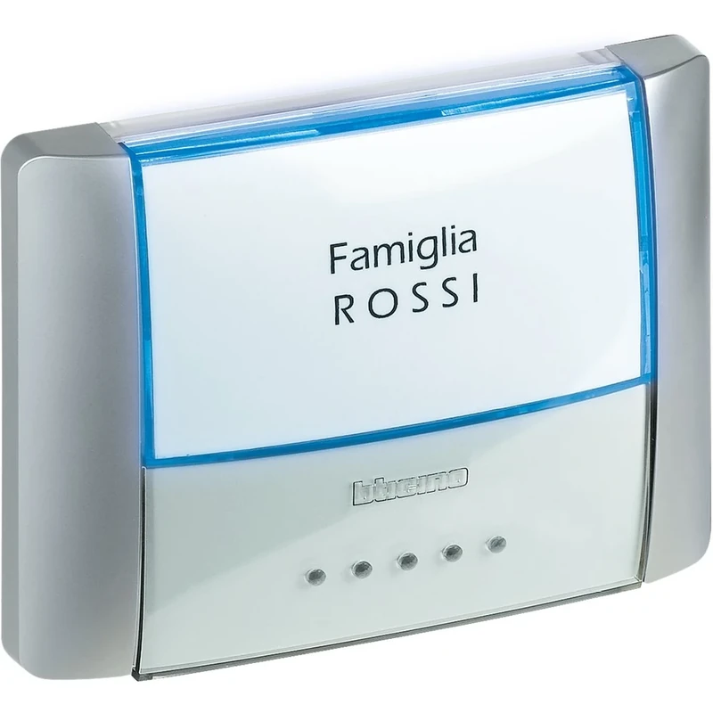 BTicino 26108t Nameplate Button Buzzer, Silver-grey