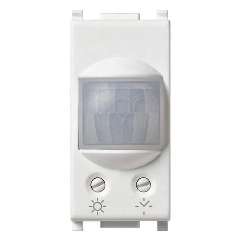 Vimar 14181 Plana Twilight and/or Infrared Timed Motion Sensor, Relay 230V