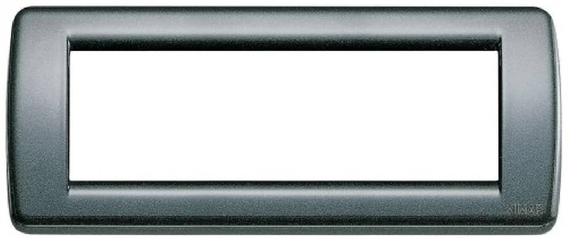 Vimar Idea Series – Round Plate 6 Module Metal Anthracite/A