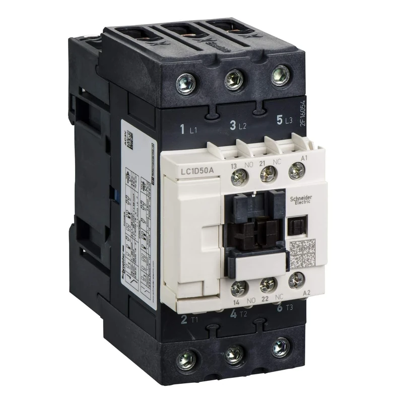 Schneider Electric TeSys Deca contactor,3P(3NO),AC-3/AC-3e,=440V 50A,220V AC 50/60Hz coil,LC1D50AM7