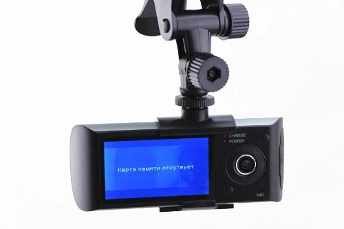 R300 Synchronous Recording Vehicle-mounted DVR Camcorder With Double Cameras-black