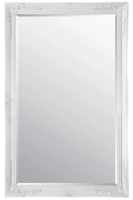 Extra Large Classic Ornate Styled White Mirror 5ft7 x 3ft7 (170cm x 109cm)