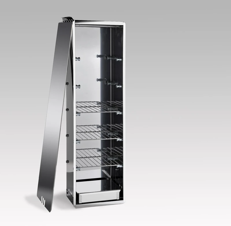 Reber 10043N Vertical Smoker, Meat, Fish, Cheese, Vegetables, Stainless Steel, Grey