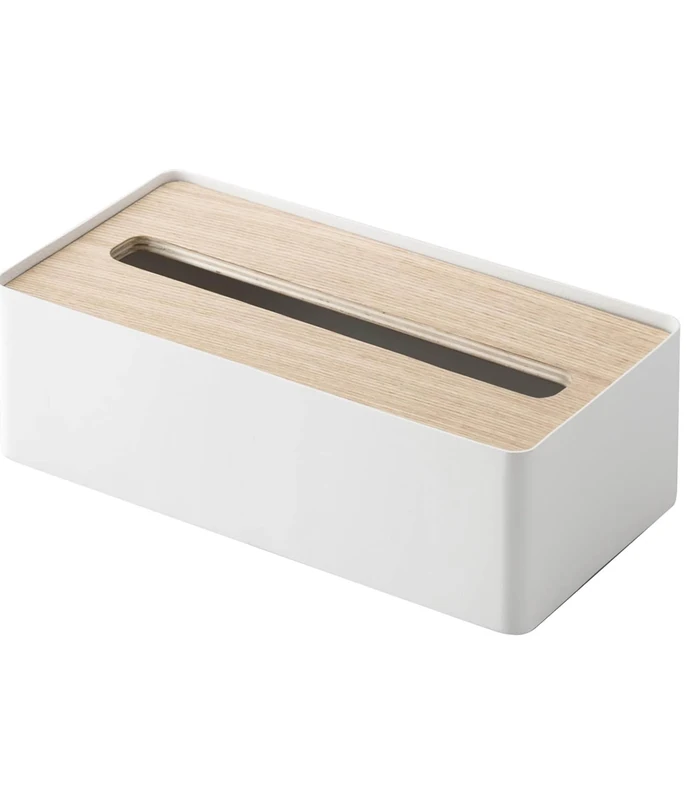 Yamazaki Tissue Box, Metal, Natural, One Size