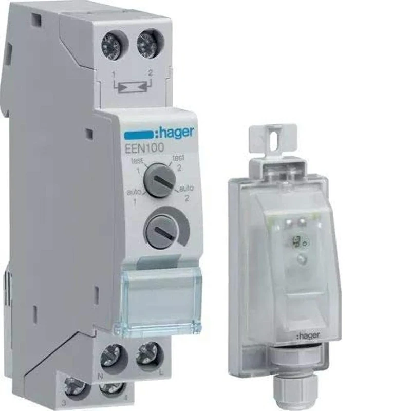 Hager EEN100 Twilight Switch with Surface Sensor EEN003 3250617579308