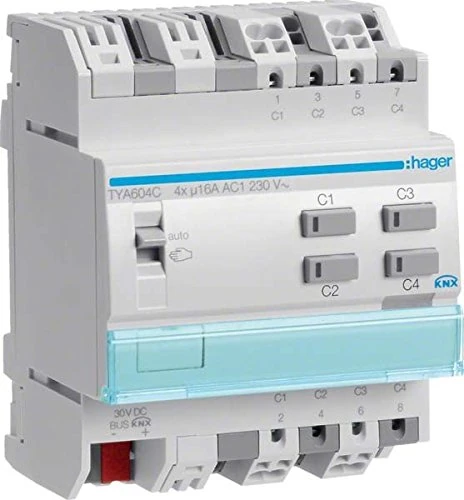 Hager TYA604C 5-45°C Grey IP20 65mm 90mm Single Socket (S)
