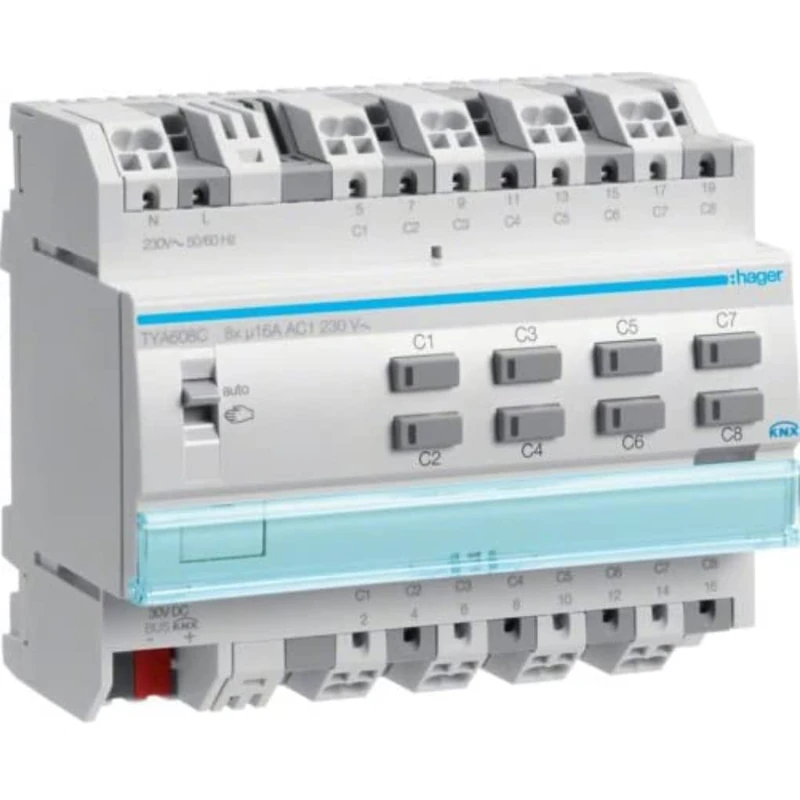 Hager TYA608C 5-45°C Grey IP20 65mm 90mm Single Socket (S)