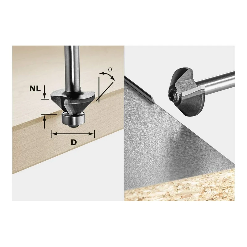 Festool Fresa de bisel S8 HW 45° D26-KL OFK