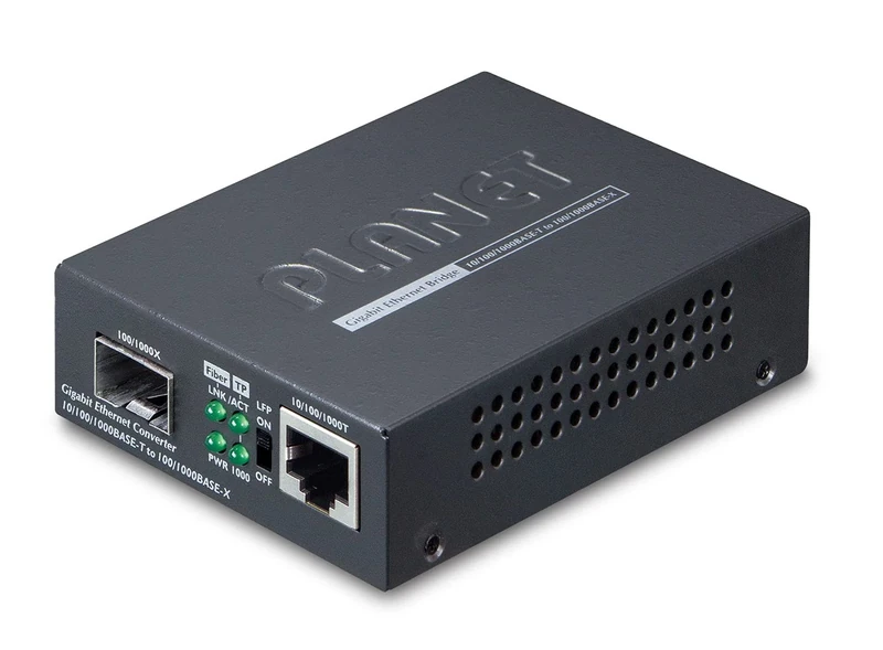 EXC 411805 Gigabit Network Media Convertor - Black - Image 1